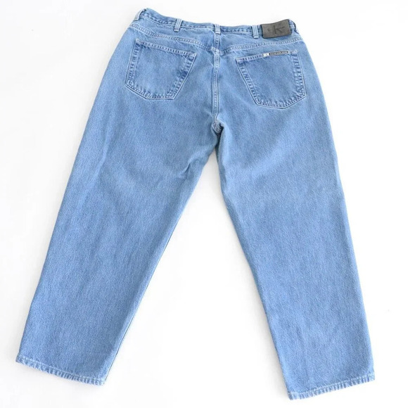 Vintage 90'S Calvin Klein Mid Wash Loose Easy Fit Jeans Size 38 - Picture 2 of 13